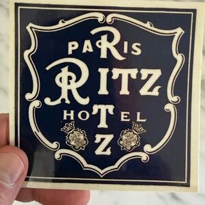 Paris Hotel Decorative Sticker - Blue and White